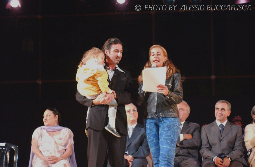 Luciano Cannito con la figlia Lara e Rosanna Cancellieri